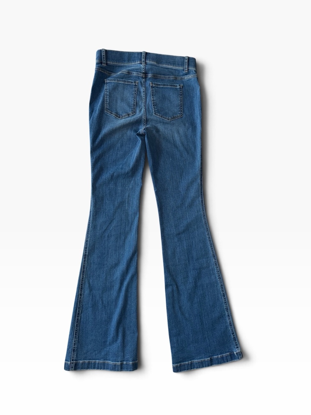 SPANX Flare Jeans Indigo Pull On Shaping Denim Size L - Picture 5 of 11